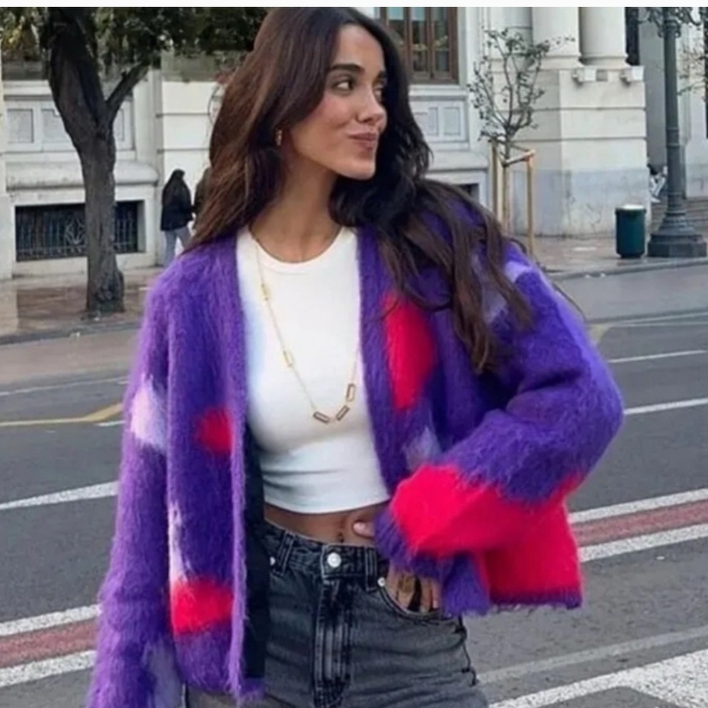 Zara Alpaca Wool Knit Cardigan